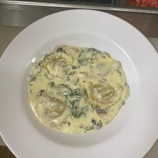 Portobello Ravioli With Spinach